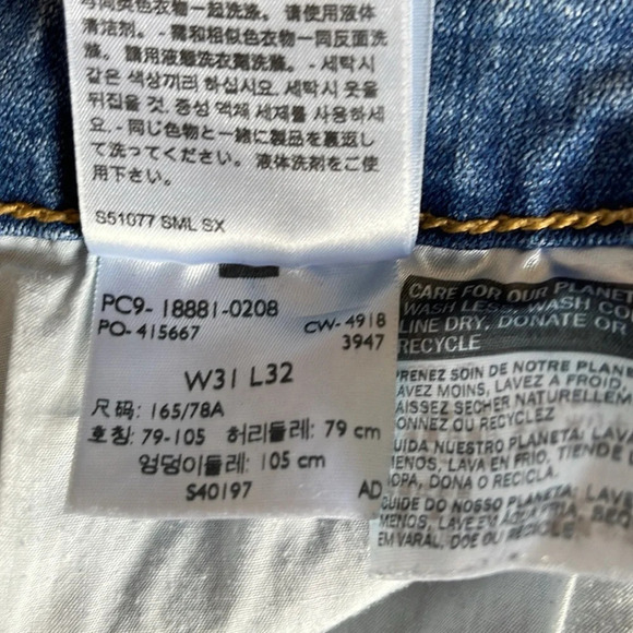 Levi’s 711 Skinny Jeans Blue Medium Wash Denim Mid Rise Red Tab Size 31 - Picture 10 of 12